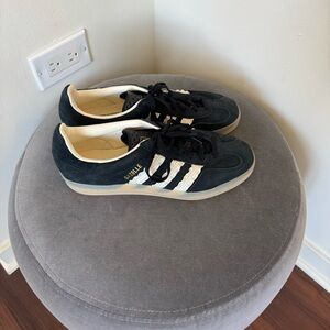 Adidas Originals Gazelle sneakers with ruffle detail in black